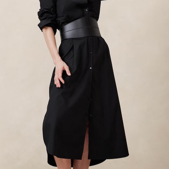 NWT BANANA REPUBLIC POPLIN MAXI SHIRTDRESS - Picture 7 of 7